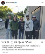 Linkin Park at Alejandro Lerner's studios in Argentina in November 2025