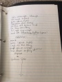 Handwritten lyrics by Chester Bennington