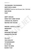 Show setlist