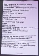 Show setlist