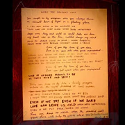 Lyric sheet