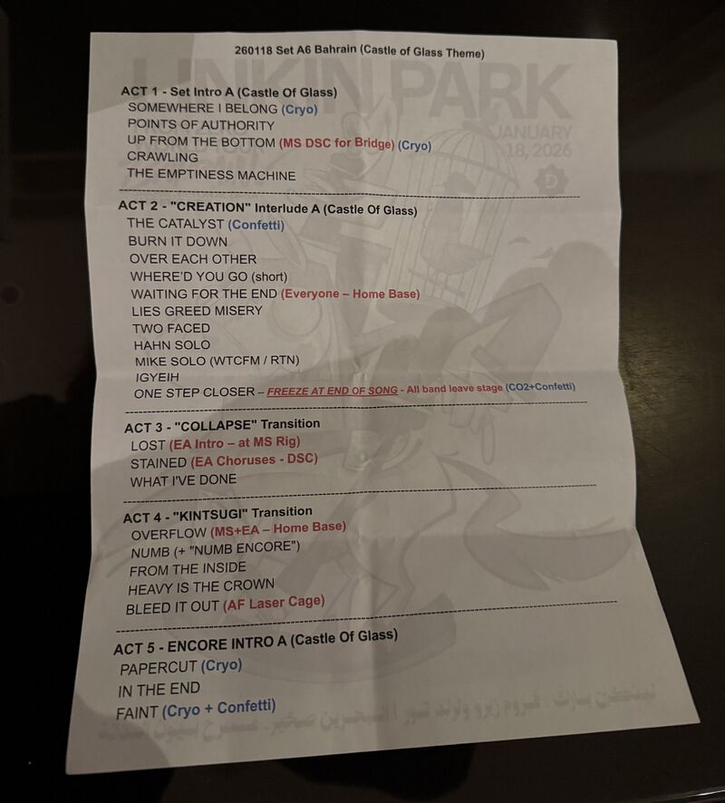 Setlist