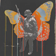 Hybrid Soldier concept with butterfly wings[160]