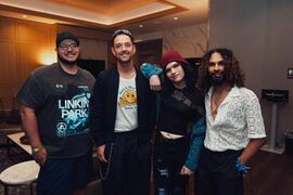 Colin with Mark, Nico and Dylan from LPLive