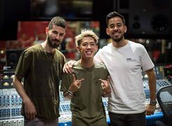 Brad Delson, Taka and Mike Shinoda. Photo by Marc Wierenga